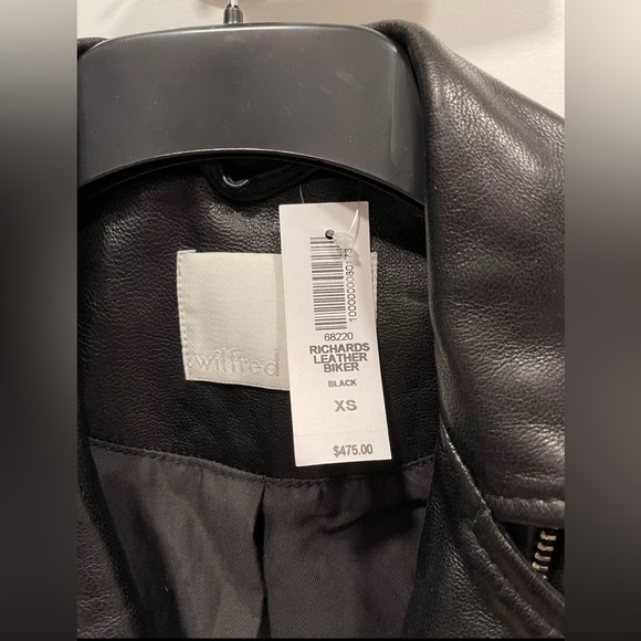 NWT Wilfred Richards Leather Biker Jacket XS - Picture 3 of 9